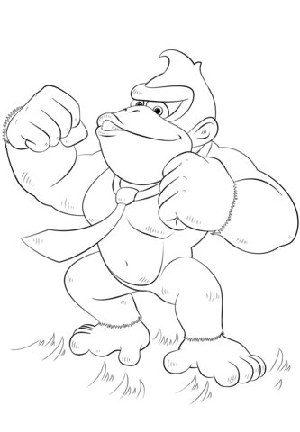 Donkey Kong Coloring Page